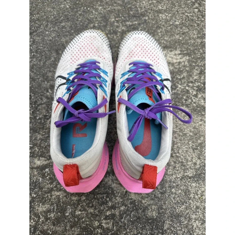 Nike React Pegasus Trail 4 Go Womens Size 9.5 Running Shoes Smoke Gray Pink - Picture 6 of 11